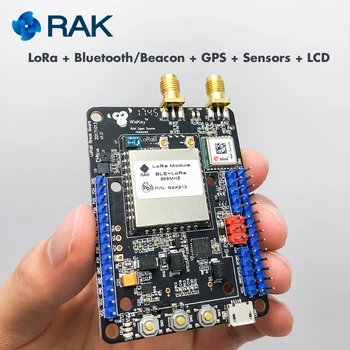 WisTrio LPWAN Tracker | RAK815, LoRa+Bluetooth 5.0/Beacon+GPS+ - Sensorer+LCD,LoRaWAN 1.0.2, RAK813 Breakboard | RAKwireless